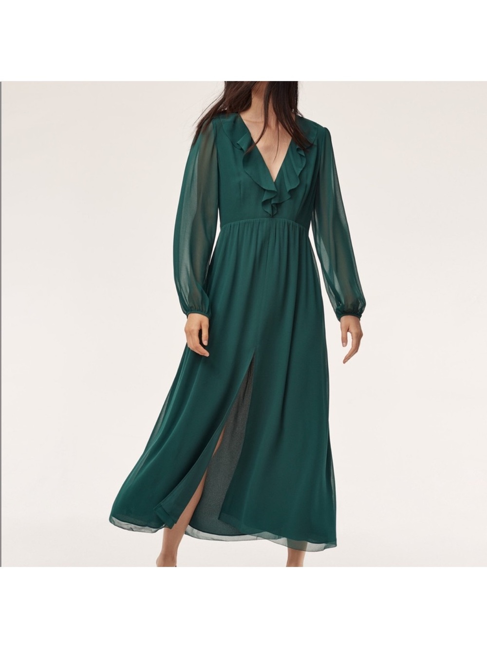 Aritzia Wilfred Millie dress Sea Moss Green Size 6 NWT $168